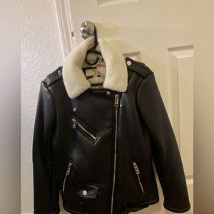 Michael Kors Faux Fur Leather Jacket